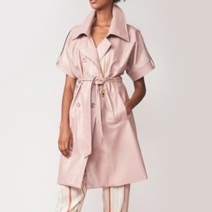 Allen Schwartz Laney Vegan Patent Leather Coat